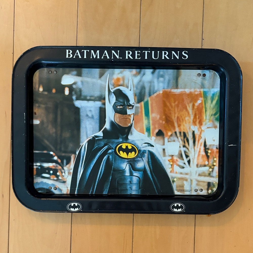 DC Comics Batman Returns  Micheal Keaton Black Tray 1992